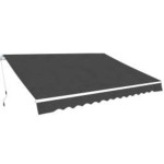 vidaXL Copertină pliabilă acționată manual, antracit, 600 cm vidaXL Copertină pliabilă acționată manual, antracit, 600 cm