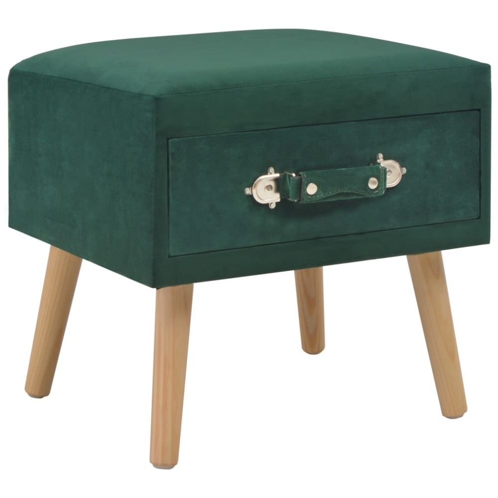 vidaXL Noptiere, 2 buc., verde, 40 x 35 x 40 cm, catifea
