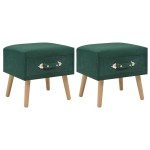 vidaXL Noptiere, 2 buc., verde, 40 x 35 x 40 cm, catifea vidaXL Noptiere, 2 buc., verde, 40 x 35 x 40 cm, catifea