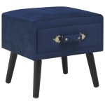 vidaXL Noptiere, 2 buc., albastru, 40 x 35 x 40 cm, catifea vidaXL Noptiere, 2 buc., albastru, 40 x 35 x 40 cm, catifea