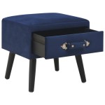 vidaXL Noptiere, 2 buc., albastru, 40 x 35 x 40 cm, catifea vidaXL Noptiere, 2 buc., albastru, 40 x 35 x 40 cm, catifea