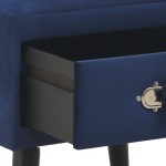 vidaXL Noptiere, 2 buc., albastru, 40 x 35 x 40 cm, catifea vidaXL Noptiere, 2 buc., albastru, 40 x 35 x 40 cm, catifea