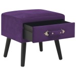 vidaXL Noptiere, 2 buc., mov închis, 40 x 35 x 40 cm, catifea vidaXL Noptiere, 2 buc., mov închis, 40 x 35 x 40 cm, catifea