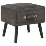 vidaXL Noptiere, 2 buc., gri, 40 x 35 x 40 cm, catifea vidaXL Noptiere, 2 buc., gri, 40 x 35 x 40 cm, catifea