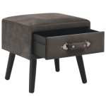vidaXL Noptiere, 2 buc., gri, 40 x 35 x 40 cm, catifea vidaXL Noptiere, 2 buc., gri, 40 x 35 x 40 cm, catifea
