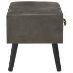 vidaXL Noptiere, 2 buc., gri, 40 x 35 x 40 cm, catifea vidaXL Noptiere, 2 buc., gri, 40 x 35 x 40 cm, catifea