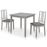 vidaXL Set mobilier de bucătărie, 3 piese, gri, MDF vidaXL Set mobilier de bucătărie, 3 piese, gri, MDF