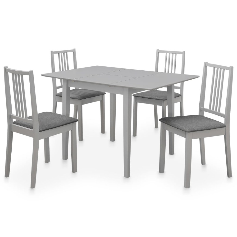 vidaXL Set mobilier de bucătărie, 5 piese, gri, MDF