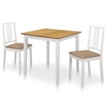 vidaXL Set mobilier de bucătărie, 3 piese, alb, MDF vidaXL Set mobilier de bucătărie, 3 piese, alb, MDF