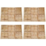 vidaXL Plăci de pardoseală, 24 buc., maro, 50 x 50 cm, lemn