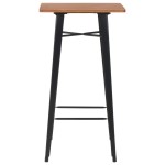 vidaXL Set mobilier de bar, 3 piese, negru, oțel vidaXL Set mobilier de bar, 3 piese, negru, oțel