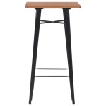 vidaXL Set mobilier de bar, 3 piese, negru, oțel vidaXL Set mobilier de bar, 3 piese, negru, oțel