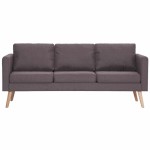 vidaXL Set de canapele, 2 piese, gri taupe, material textil vidaXL Set de canapele, 2 piese, gri taupe, material textil