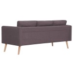 vidaXL Set de canapele, 2 piese, gri taupe, material textil vidaXL Set de canapele, 2 piese, gri taupe, material textil