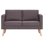 vidaXL Set de canapele, 2 piese, gri taupe, material textil vidaXL Set de canapele, 2 piese, gri taupe, material textil