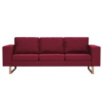 vidaXL Set de canapele, 2 piese, bordo, material textil vidaXL Set de canapele, 2 piese, bordo, material textil