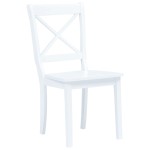 vidaXL Set mobilier bucătărie, 5 piese, alb, lemn masiv de hevea vidaXL Set mobilier bucătărie, 5 piese, alb, lemn masiv de hevea