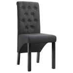 vidaXL Scaune de bucătărie pivotante, 4 buc., gri închis, textil vidaXL Scaune de bucătărie pivotante, 4 buc., gri închis, textil