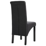 vidaXL Scaune de bucătărie pivotante, 4 buc., gri închis, textil vidaXL Scaune de bucătărie pivotante, 4 buc., gri închis, textil