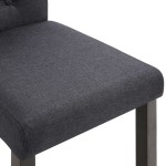 vidaXL Scaune de bucătărie pivotante, 4 buc., gri închis, textil vidaXL Scaune de bucătărie pivotante, 4 buc., gri închis, textil