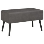 vidaXL Bancă cu sertare, gri, 80 cm, piele ecologică vidaXL Bancă cu sertare, gri, 80 cm, piele ecologică