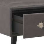 vidaXL Bancă cu sertare, gri, 80 cm, piele ecologică vidaXL Bancă cu sertare, gri, 80 cm, piele ecologică