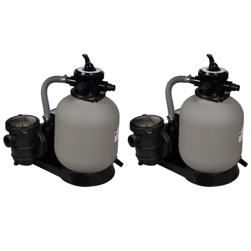 vidaXL Pompe filtru cu nisip, 2 buc., 600 W, 17000 l/h