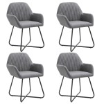 vidaXL Scaune de bucătărie pivotante, 4 buc., gri închis, textil vidaXL Scaune de bucătărie pivotante, 4 buc., gri închis, textil