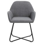 vidaXL Scaune de bucătărie pivotante, 4 buc., gri închis, textil vidaXL Scaune de bucătărie pivotante, 4 buc., gri închis, textil