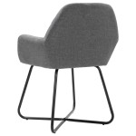vidaXL Scaune de sufragerie, 6 buc., gri închis, material textil