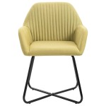 vidaXL Scaune de bucătărie, 6 buc, verde, material textil vidaXL Scaune de bucătărie, 6 buc, verde, material textil