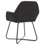 vidaXL Scaune de sufragerie, 6 buc. negru, material textil
