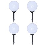 vidaXL Lămpi de exterior pentru alee LED 4 buc. 30 cm, cu țăruș de sol vidaXL Lămpi de exterior pentru alee LED 4 buc. 30 cm, cu țăruș de sol