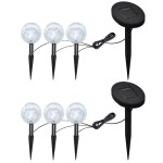 vidaXL Lămpi de grădină cu LED, 6 buc., țăruși & panouri solare vidaXL Lămpi de grădină cu LED, 6 buc., țăruși & panouri solare