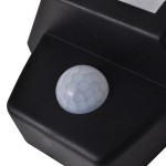 vidaXL Lămpi solare de perete cu senzor de mișcare, 2 buc., negru vidaXL Lămpi solare de perete cu senzor de mișcare, 2 buc., negru