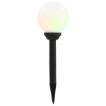 vidaXL Lămpi solare de exterior cu LED, 8 buc., 15 cm, RGB, sferic