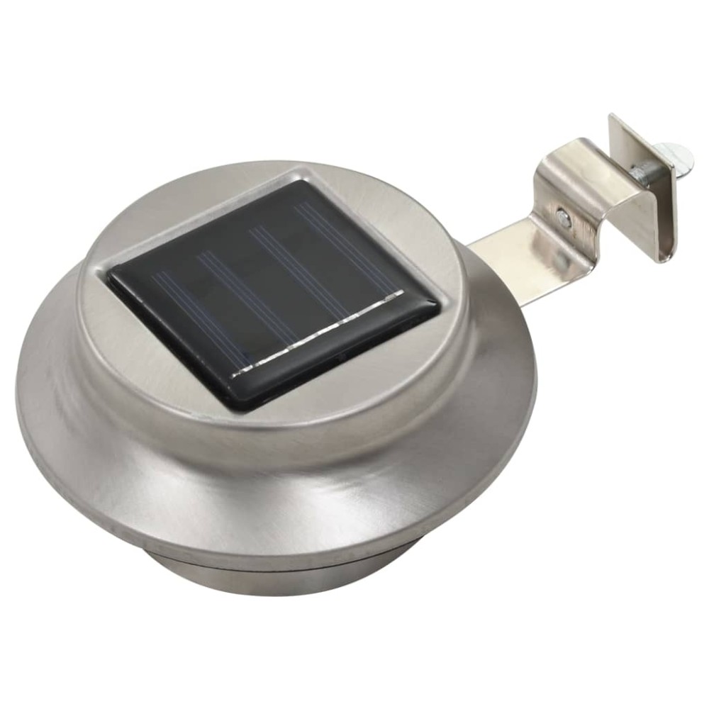 vidaXL Lămpi solare de exterior LED, 12 buc., alb, 12 cm, rotund