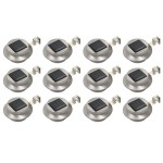 vidaXL Lămpi solare de exterior LED, 12 buc., alb, 12 cm, rotund