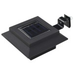 vidaXL Lămpi solare de exterior, 12 buc., negru, 12 cm, pătrat, LED