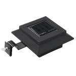 vidaXL Lămpi solare de exterior, 12 buc., negru, 12 cm, pătrat, LED