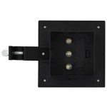 vidaXL Lămpi solare de exterior, 12 buc., negru, 12 cm, pătrat, LED