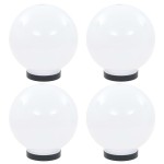vidaXL Lămpi glob cu LED, 4 buc., 20 cm, PMMA, sferic