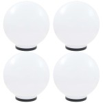 vidaXL Lămpi glob cu LED, 4 buc., 40 cm, PMMA, sferic vidaXL Lămpi glob cu LED, 4 buc., 40 cm, PMMA, sferic