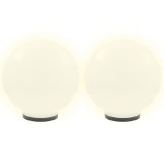 vidaXL Lămpi glob cu LED, 4 buc., 40 cm, PMMA, sferic vidaXL Lămpi glob cu LED, 4 buc., 40 cm, PMMA, sferic