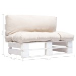 vidaXL Canapea din paleți de grădină, cu perne nisipii, lemn de pin