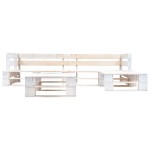 vidaXL Set mobilier de grădină din paleți, 4 piese, alb, lemn vidaXL Set mobilier de grădină din paleți, 4 piese, alb, lemn
