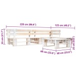 vidaXL Set mobilier de grădină din paleți, 4 piese, alb, lemn vidaXL Set mobilier de grădină din paleți, 4 piese, alb, lemn