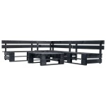 vidaXL Set mobilier grădină din paleți, negru, 4 piese, lemn vidaXL Set mobilier grădină din paleți, negru, 4 piese, lemn