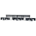 vidaXL Set mobilier de grădină din paleți, 6 piese, negru, lemn vidaXL Set mobilier de grădină din paleți, 6 piese, negru, lemn