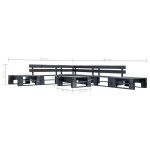 vidaXL Set mobilier de grădină din paleți, 6 piese, negru, lemn vidaXL Set mobilier de grădină din paleți, 6 piese, negru, lemn